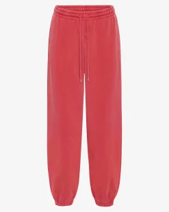 Organic Relaxed Sweatpants - Faded Red