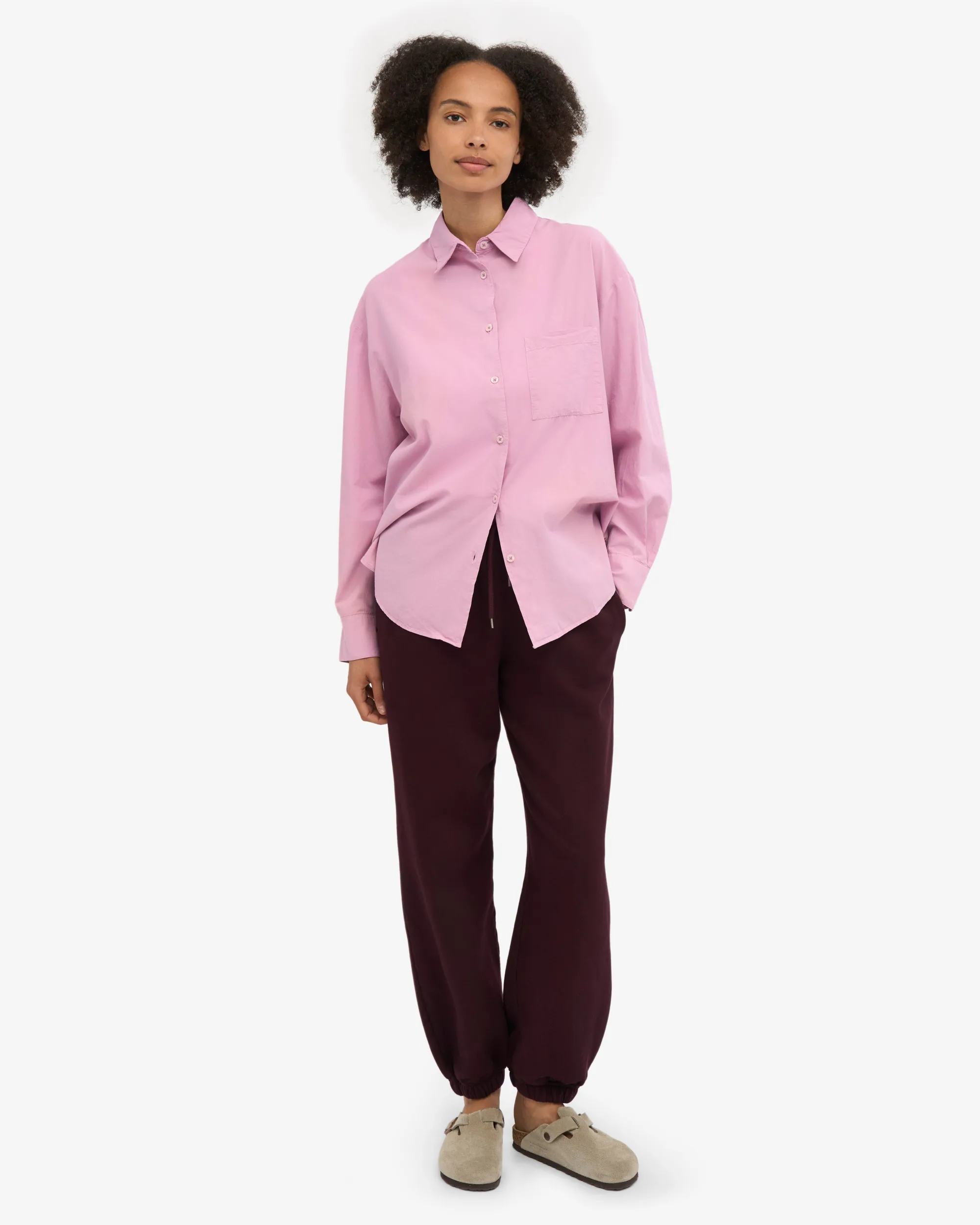 Organic Relaxed Sweatpants - Oxblood Red