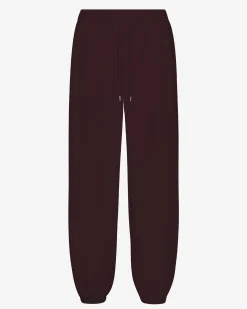 Organic Relaxed Sweatpants - Oxblood Red