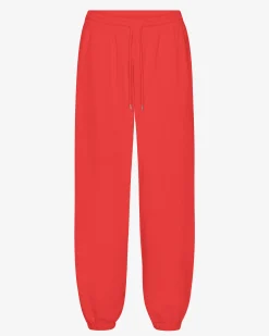 Organic Relaxed Sweatpants - Red Tangerine