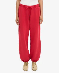 Organic Relaxed Sweatpants - Scarlet Red