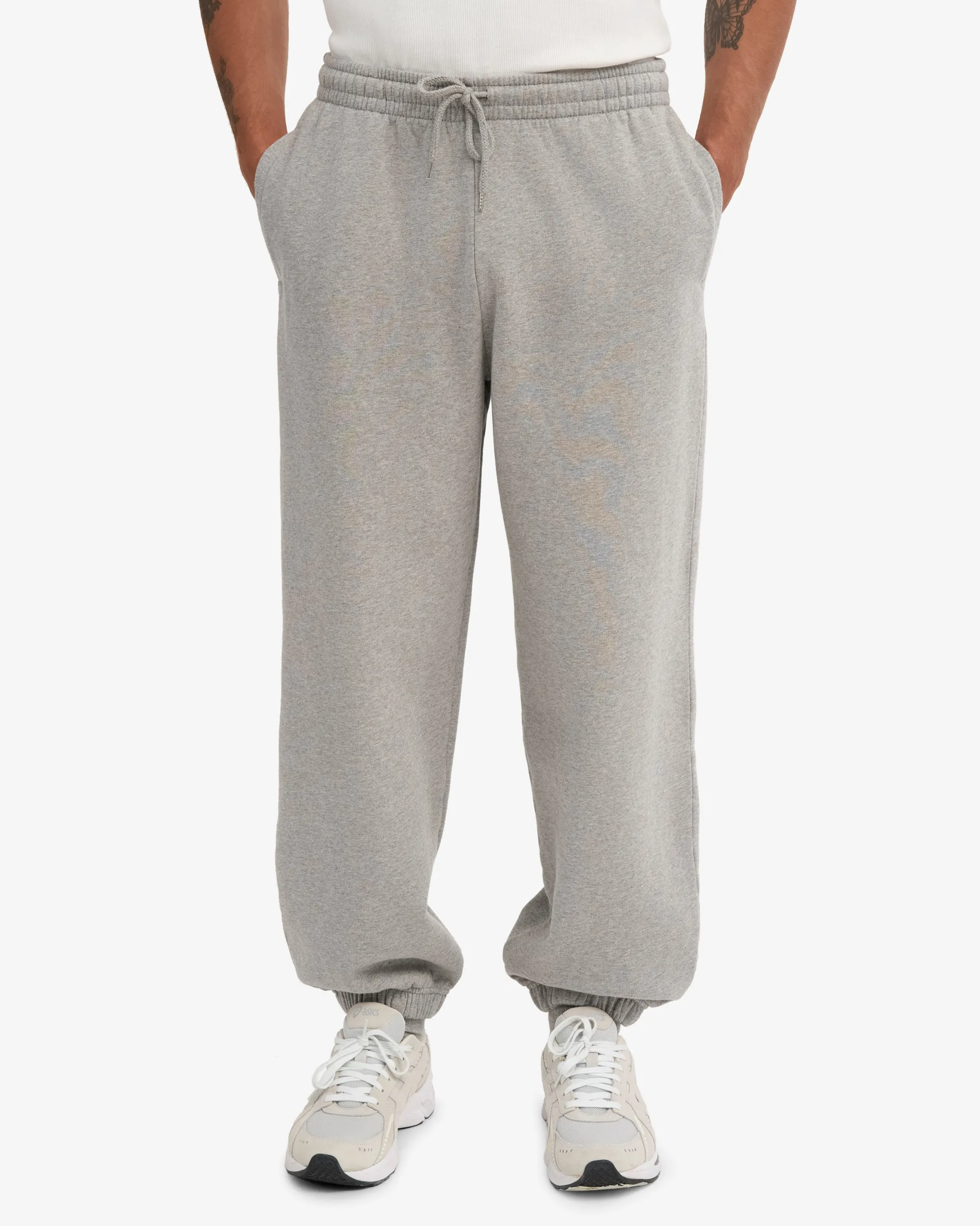 Organic Relaxed Sweatsuit - Heather Grey