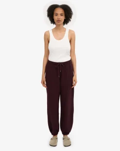 Organic Relaxed Sweatsuit - Oxblood Red