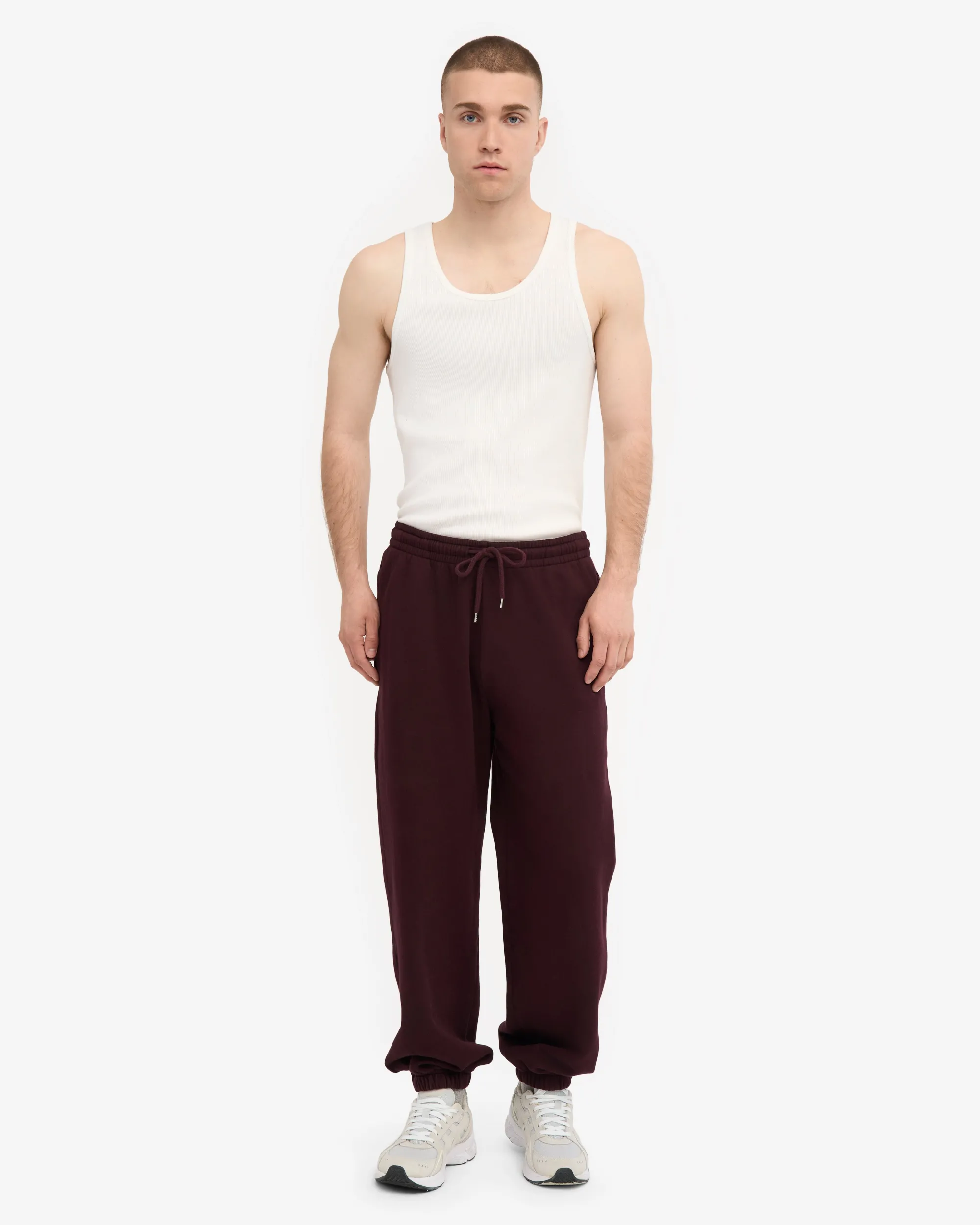 Organic Relaxed Sweatsuit - Oxblood Red