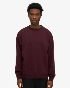 Organic Relaxed Sweatsuit - Oxblood Red