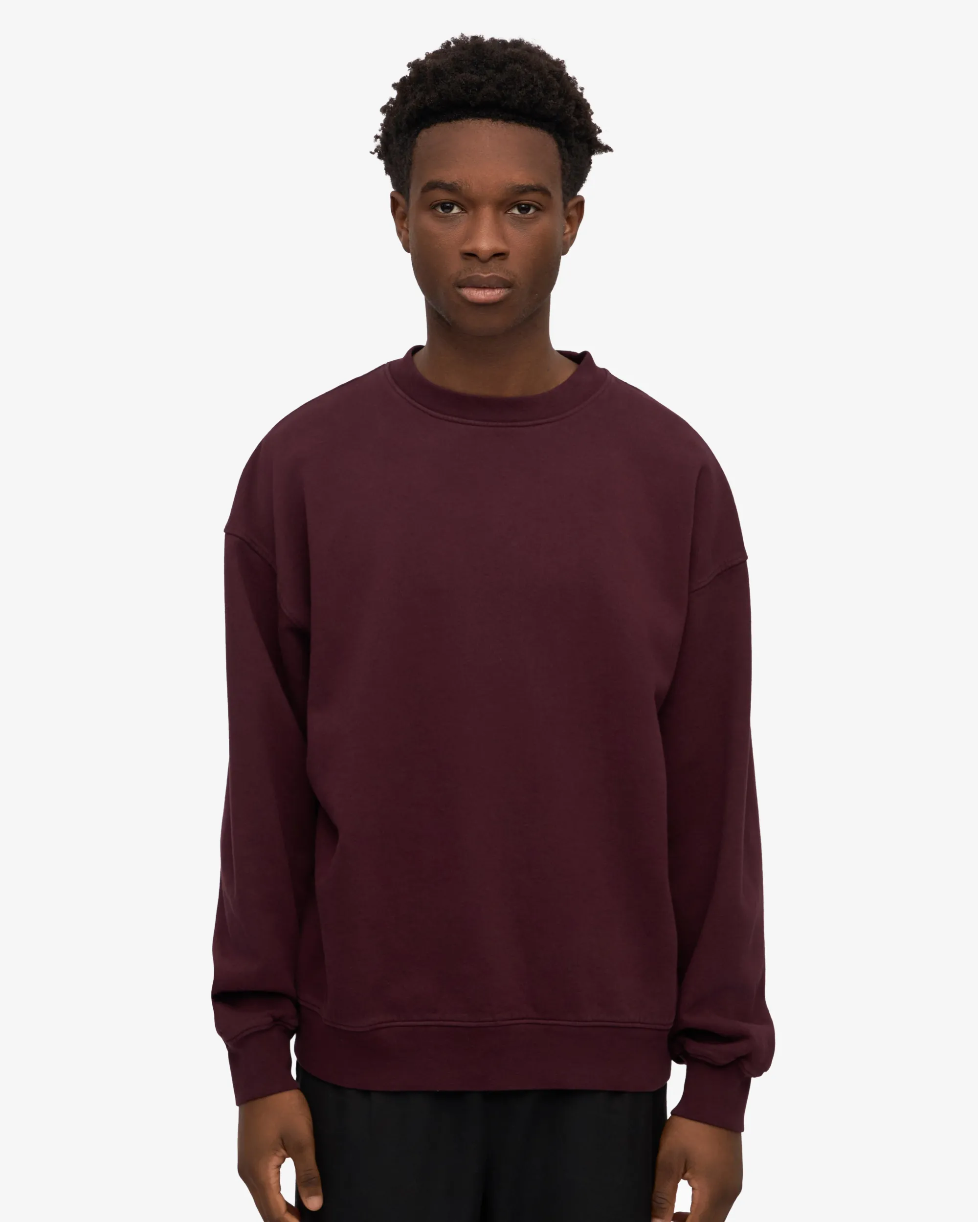 Organic Relaxed Sweatsuit - Oxblood Red