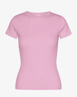 Organic Rib T-Shirt - Cherry Blossom