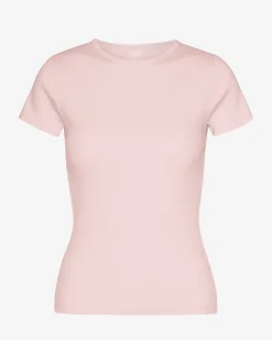 Organic Rib T-Shirt - Faded Pink