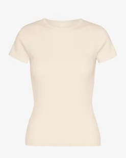 Organic Rib T-Shirt - Ivory White