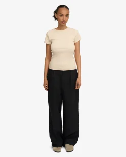 Organic Rib T-Shirt - Ivory White