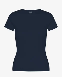 Organic Rib T-Shirt - Navy Blue