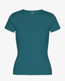 Organic Rib T-Shirt - Ocean Green