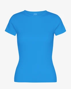 Organic Rib T-Shirt - Pacific Blue