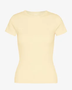 Organic Rib T-Shirt - Soft Yellow