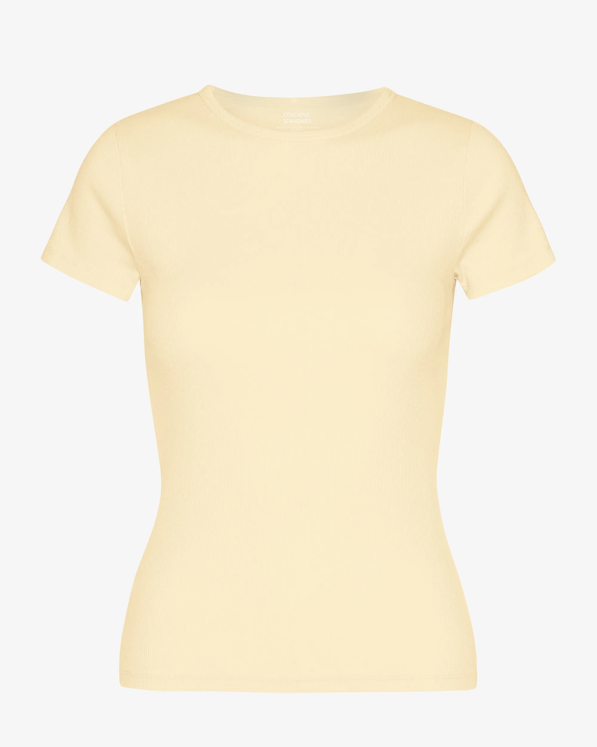 Organic Rib T-Shirt - Soft Yellow