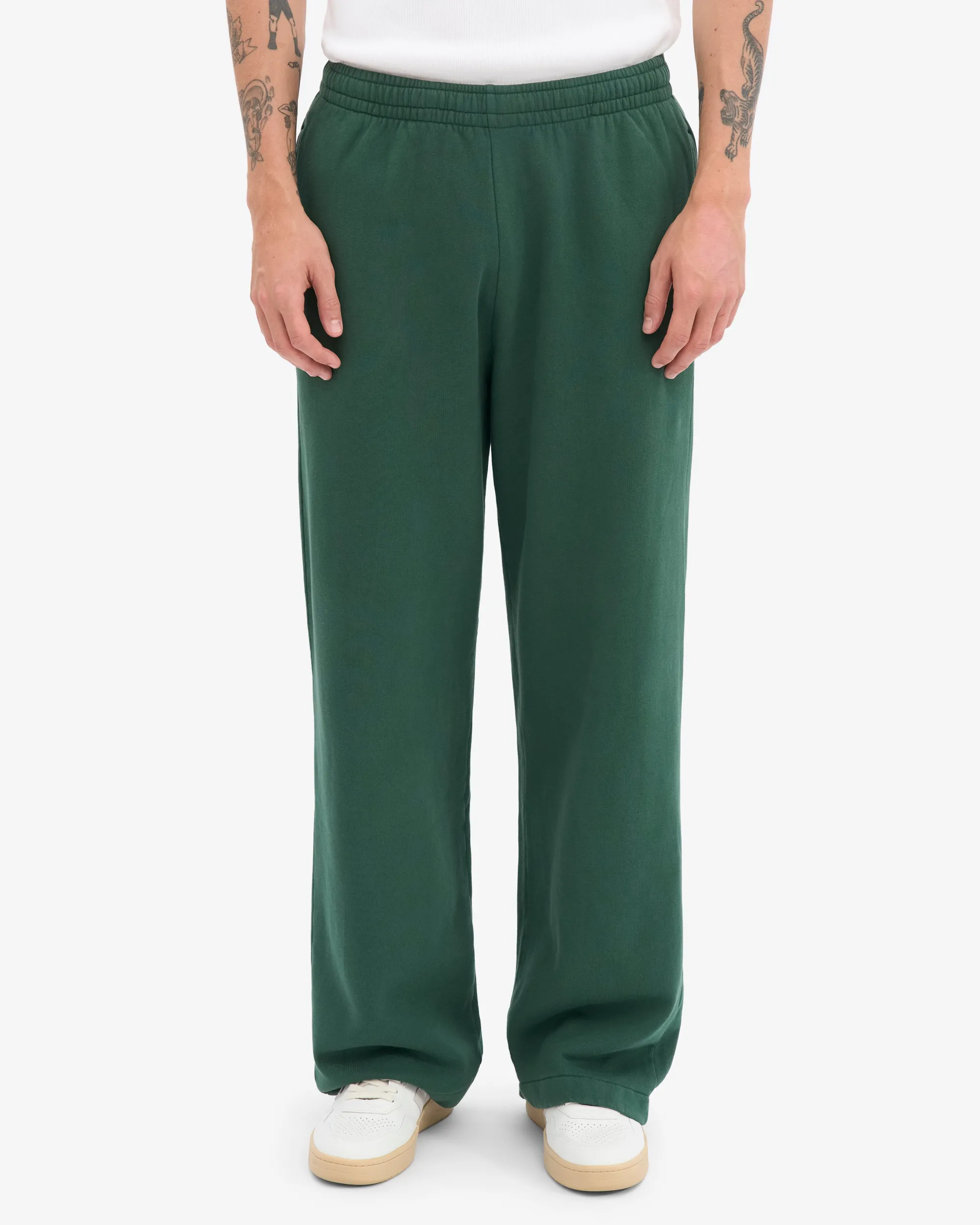 Organic Straight Leg Sweatpants - Emerald Green