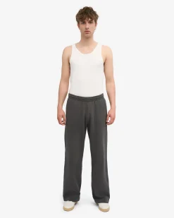 Organic Straight Leg Sweatpants - Lava Grey