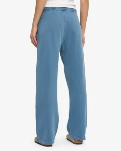 Organic Straight Leg Sweatpants - Faded Indigo