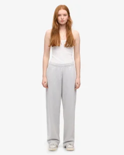 Organic Straight Leg Sweatpants - Snow Melange