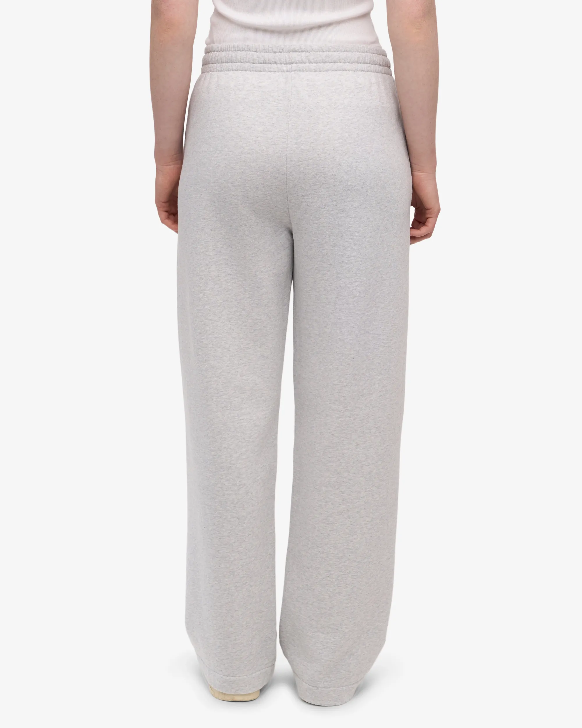 Organic Straight Leg Sweatpants - Snow Melange