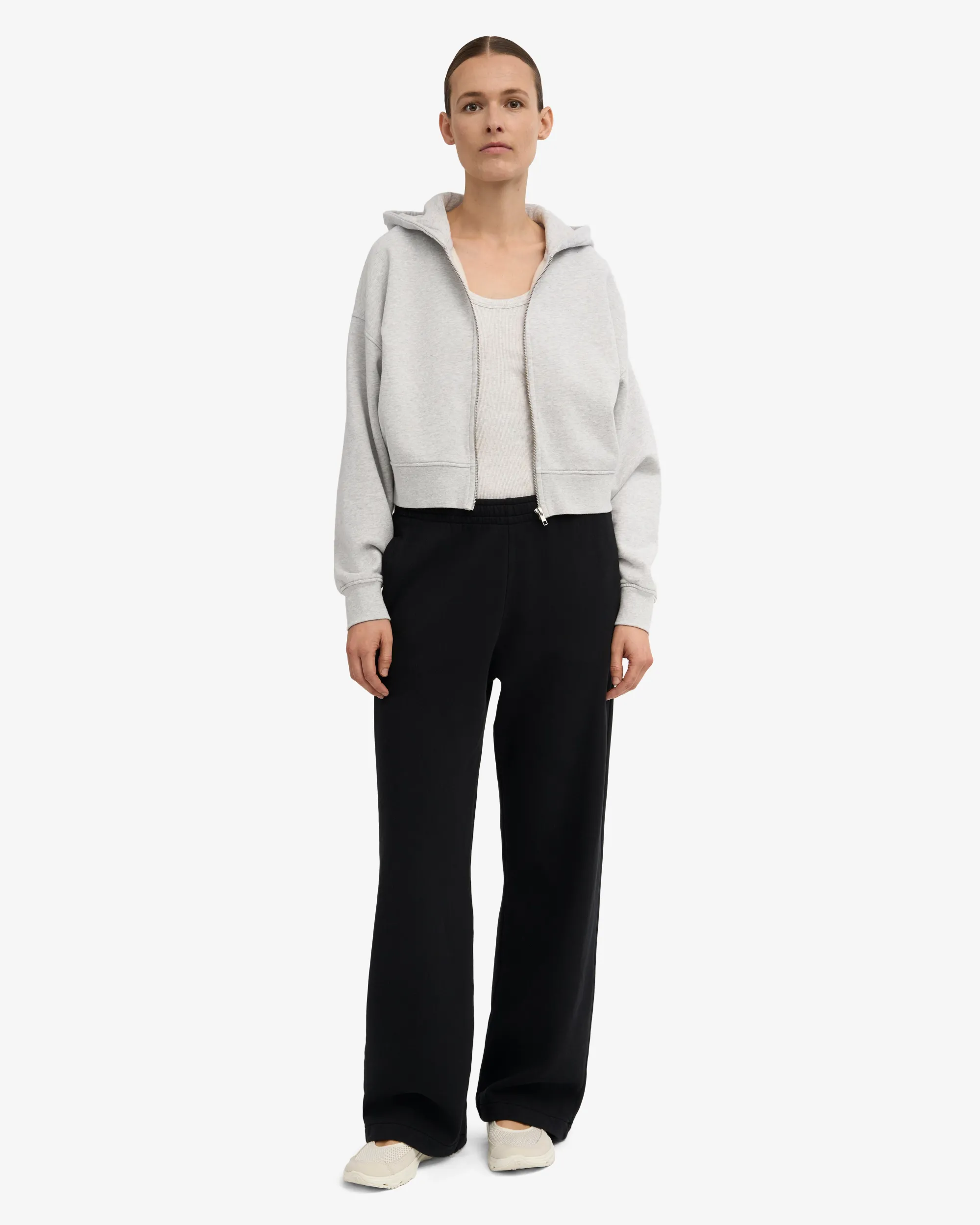 Organic Straight Leg Sweatpants - Deep Black