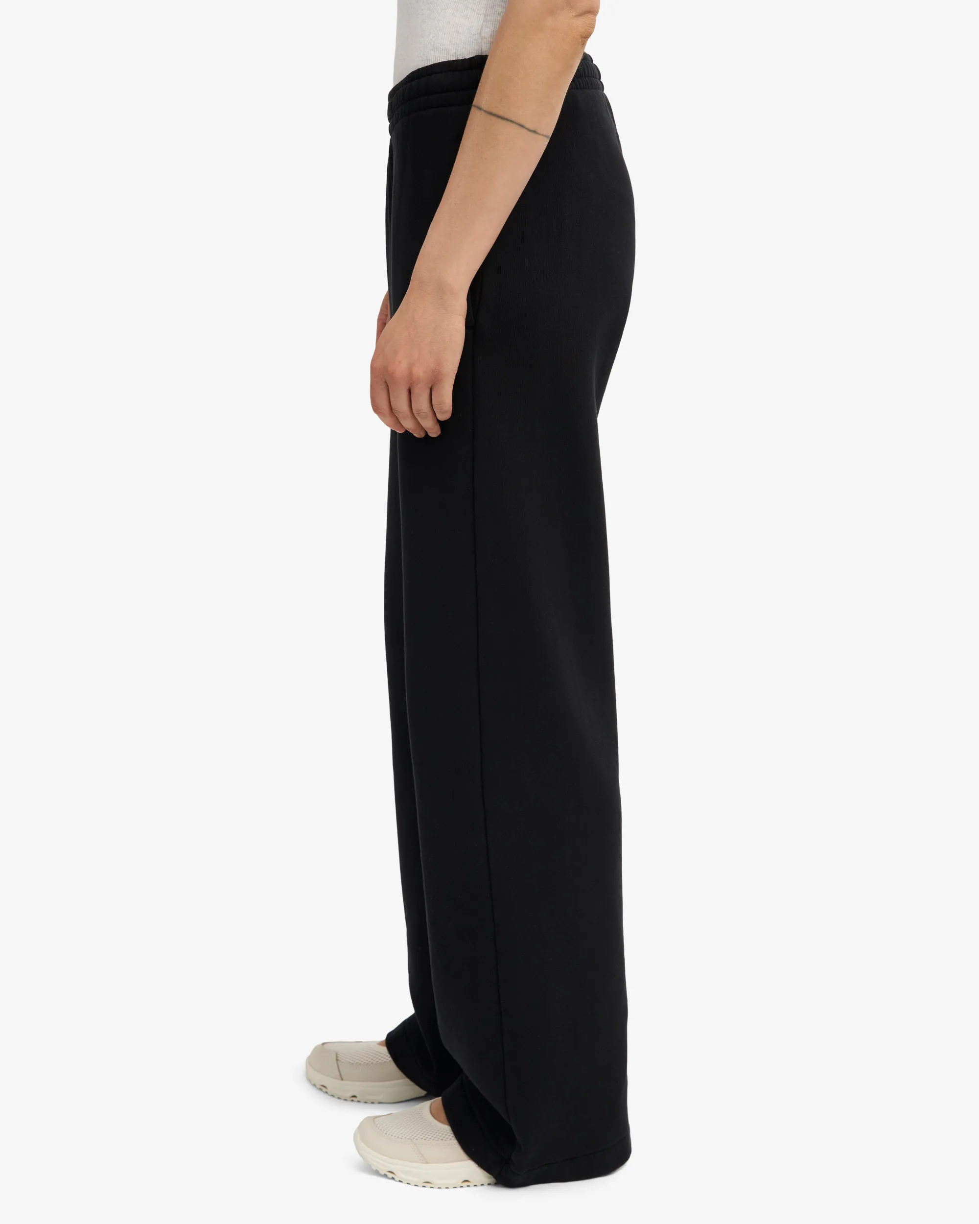 Organic Straight Leg Sweatpants - Deep Black