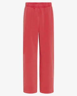 Organic Straight Leg Sweatpants - Faded Red