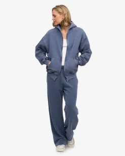 Organic Straight Leg Sweatpants - Neptune Blue