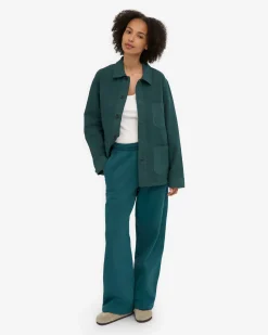 Organic Straight Leg Sweatpants - Ocean Green