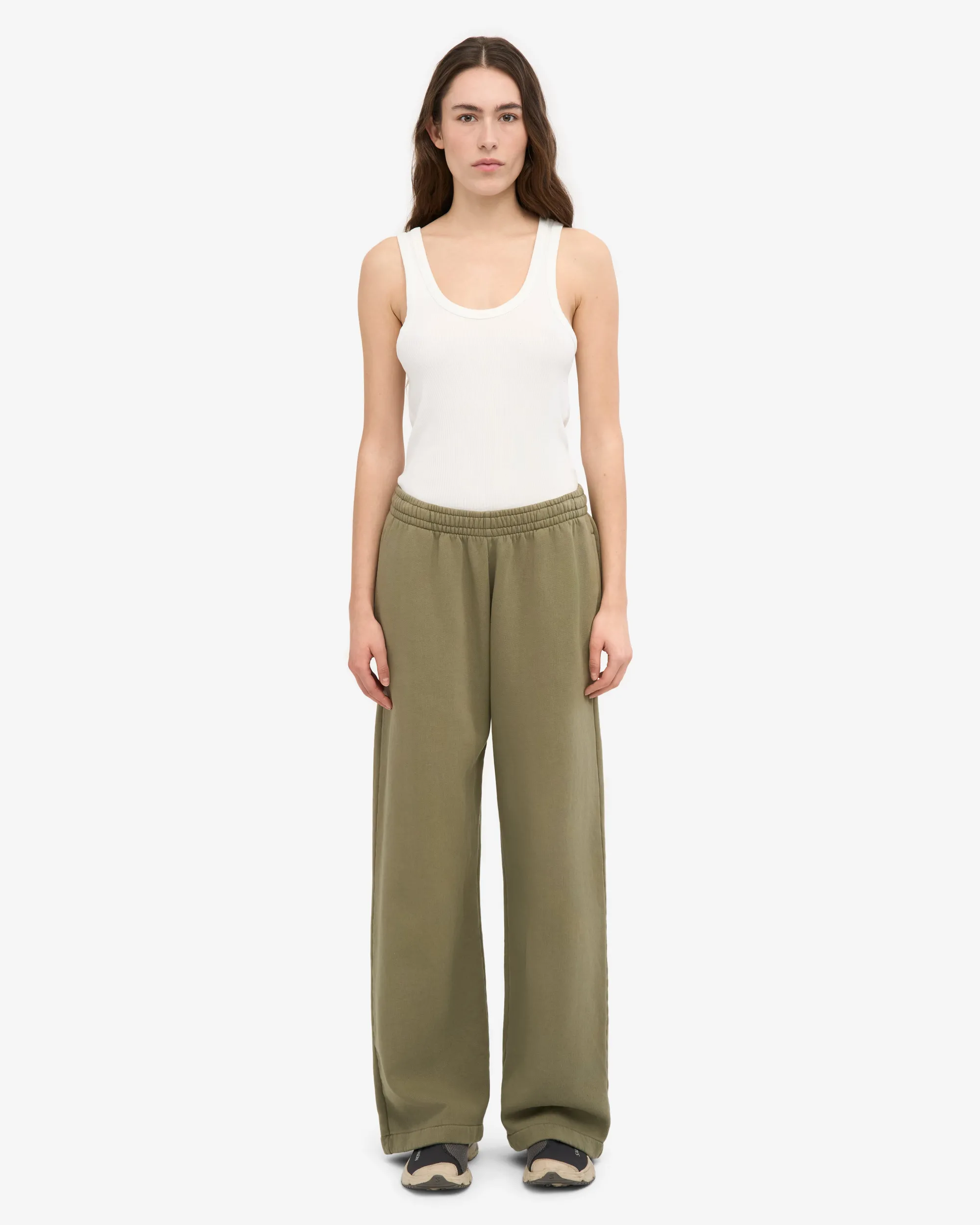 Organic Straight Leg Sweatpants - Dusty Olive
