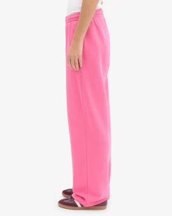 Organic Straight Leg Sweatpants - Bubblegum Pink