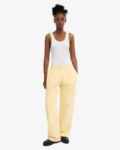 Organic Straight Leg Sweatpants - Soft Yellow