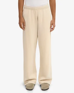 Organic Straight Leg Sweatpants - Ivory White