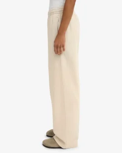 Organic Straight Leg Sweatpants - Ivory White