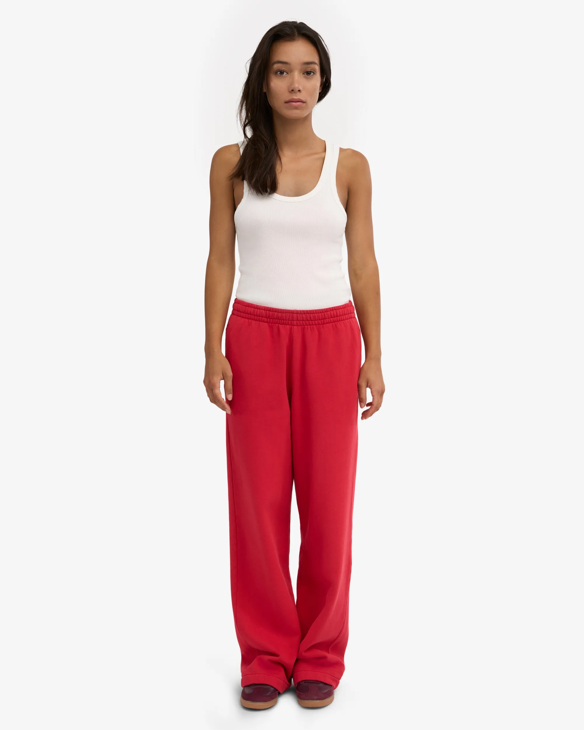 Organic Straight Leg Sweatpants - Scarlet Red