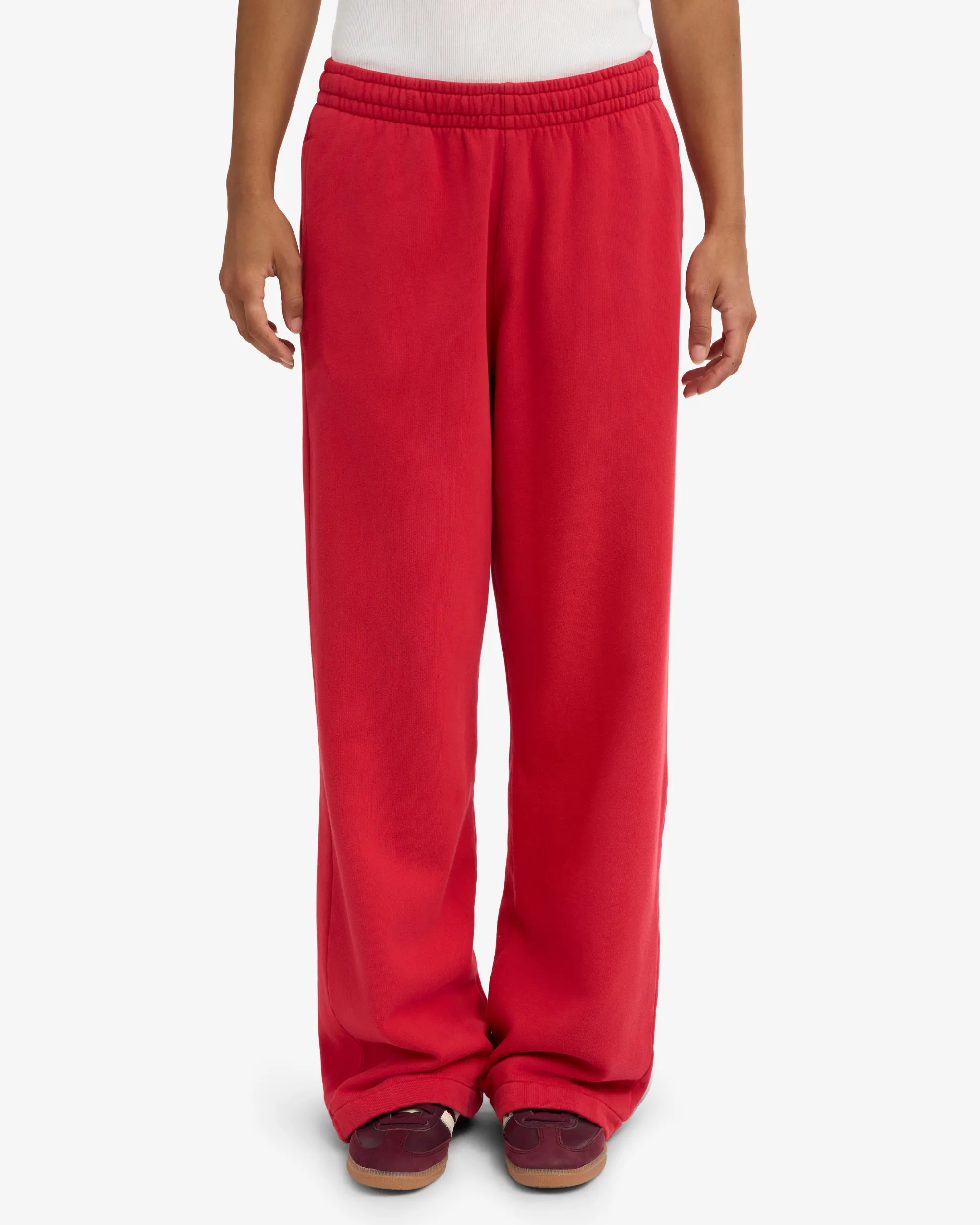 Organic Straight Leg Sweatpants - Scarlet Red