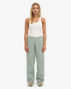 Organic Straight Leg Sweatpants - Steel Blue
