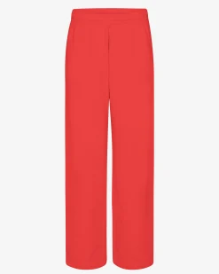 Organic Straight Leg Sweatpants - Red Tangerine