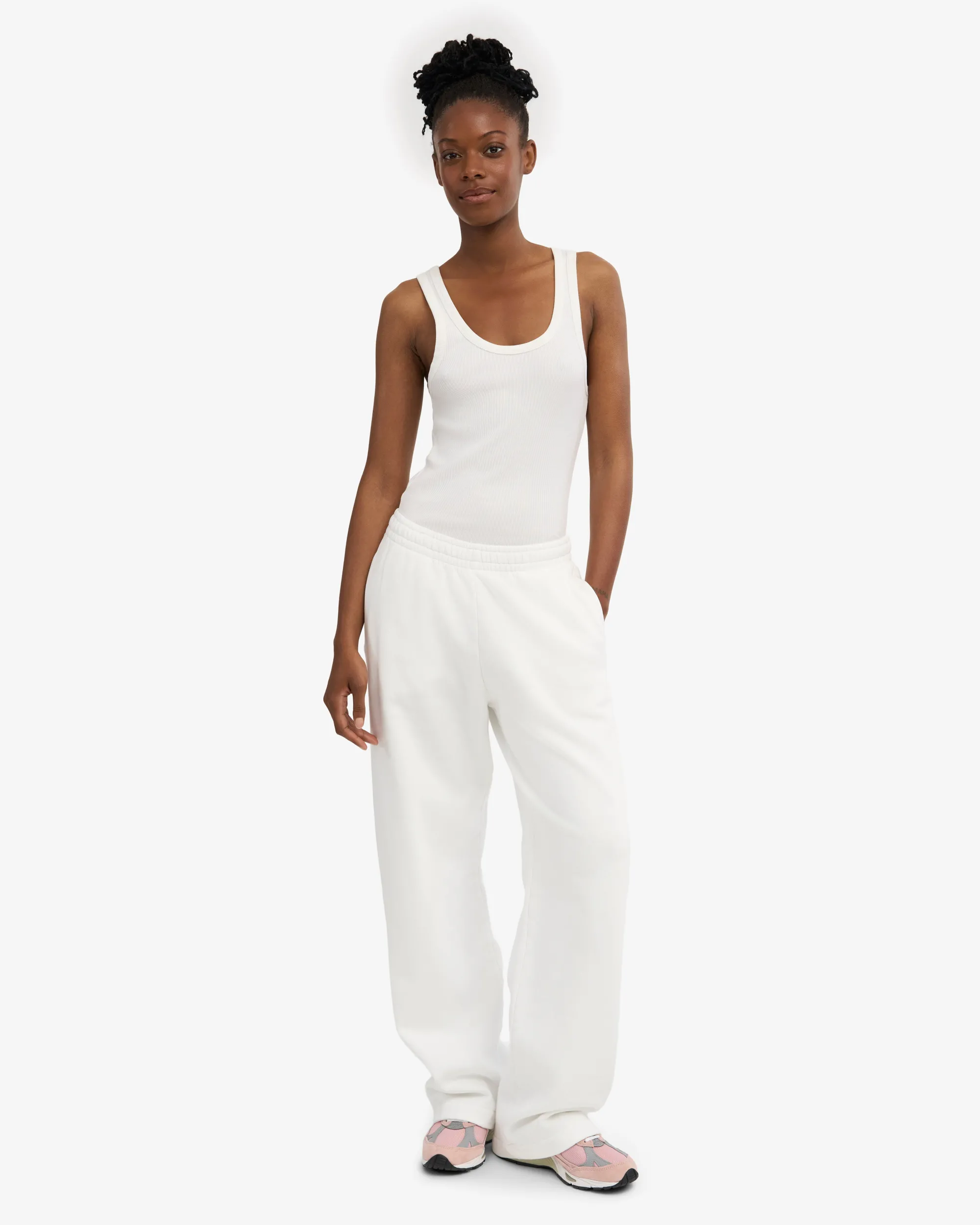 Organic Straight Leg Sweatpants - Optical White