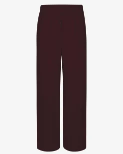Organic Straight Leg Sweatpants - Oxblood Red