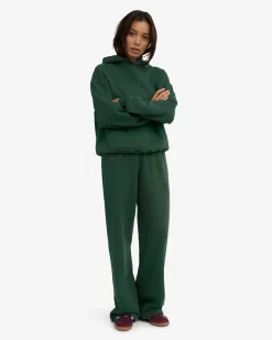 Organic Straight Leg Sweatpants - Emerald Green