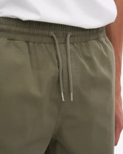 Organic Twill Shorts - Deep Black & Dusty Olive (2-Pack)