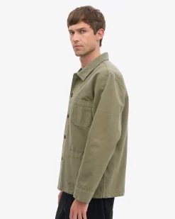 Organic Workwear Jacket - Dusty Olive
