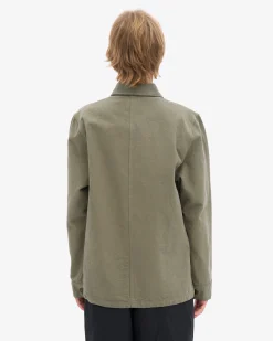Organic Workwear Jacket - Dusty Olive