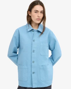 Organic Workwear Jacket - Seaside Blue