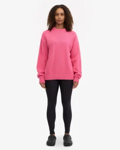 Oversized Merino Wool Crew - Bubblegum Pink