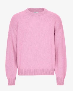 Oversized Merino Wool Crew - Cherry Blossom