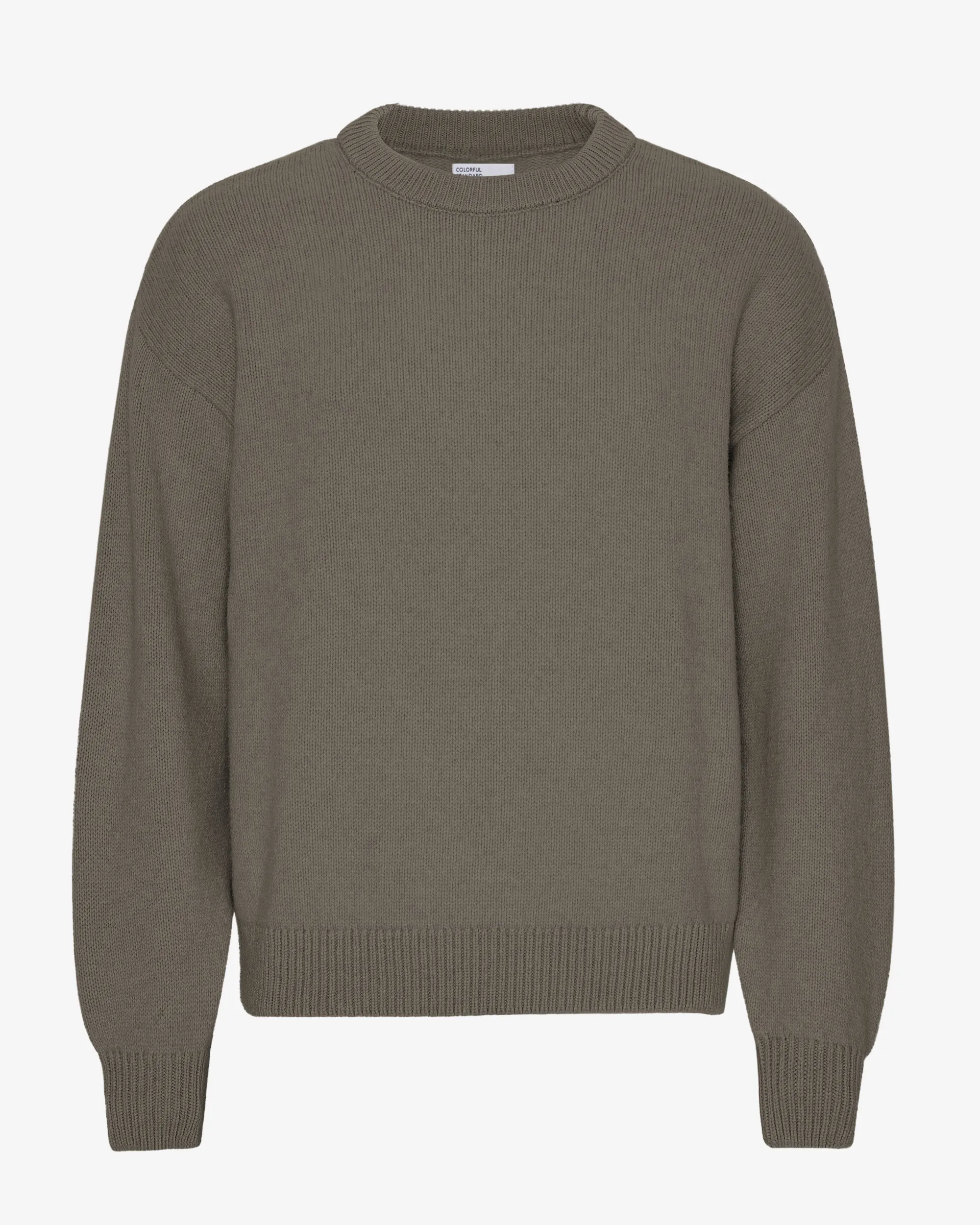 Oversized Merino Wool Crew - Dusty Olive