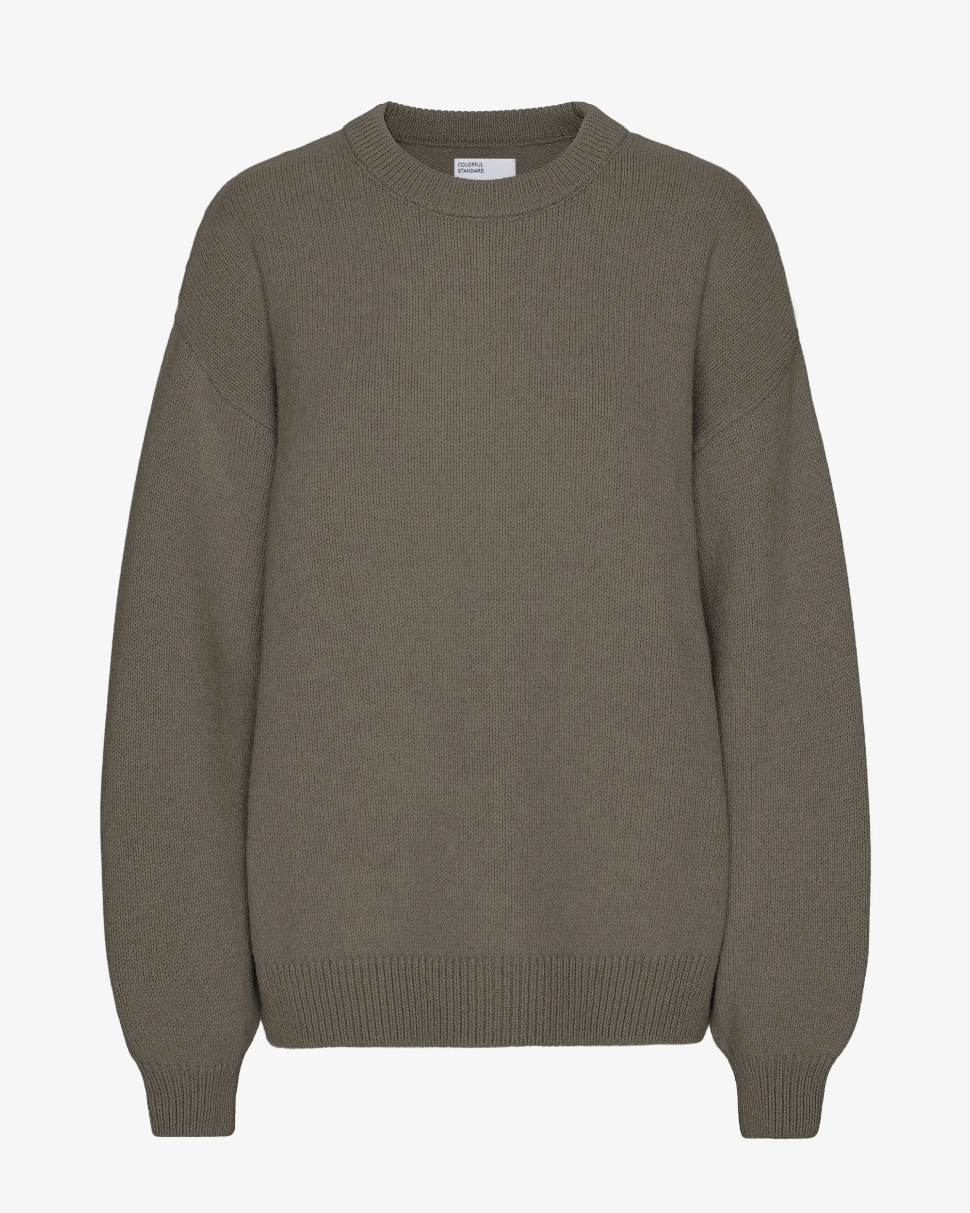 Oversized Merino Wool Crew - Dusty Olive