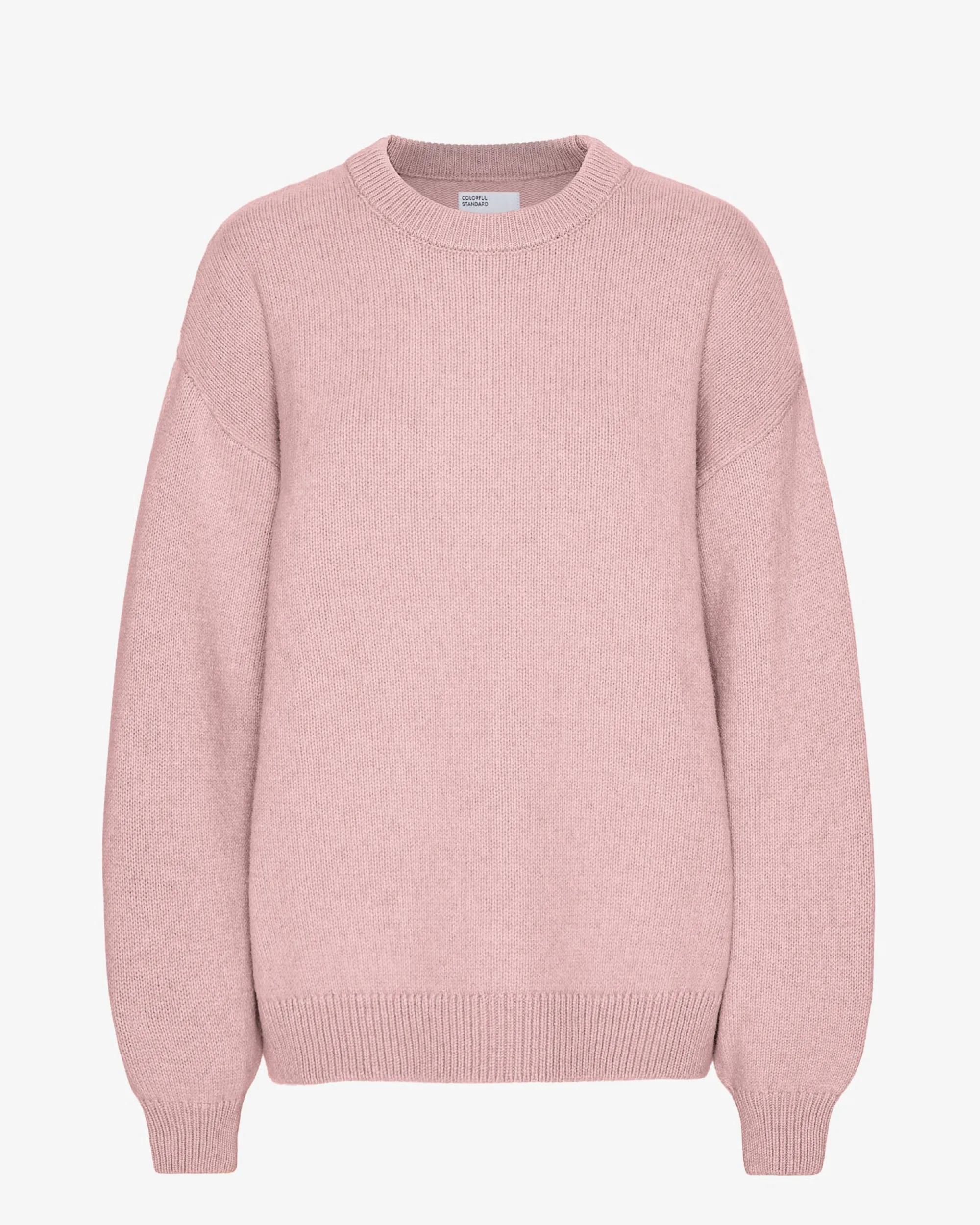 Oversized Merino Wool Crew - Faded Pink
